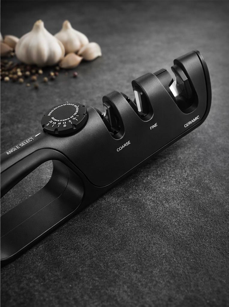 3-Stage Adjustable Knife Sharpener with Ergonomic Handle