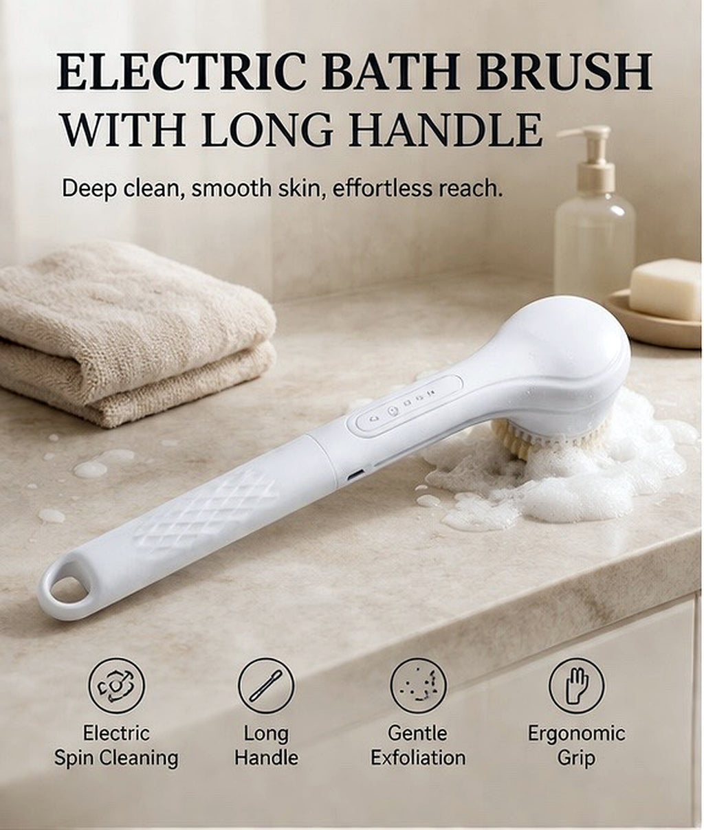 Electric Bath Brush with Long Handle